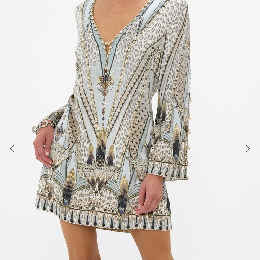 Camilla V-Neck Patterned Dress